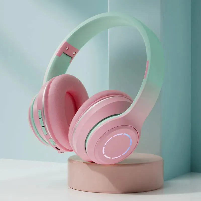 Gradient Bluetooth Headset Foldable Wireless - Bellarte Enchanté Gradient Bluetooth Headset Foldable Wireless